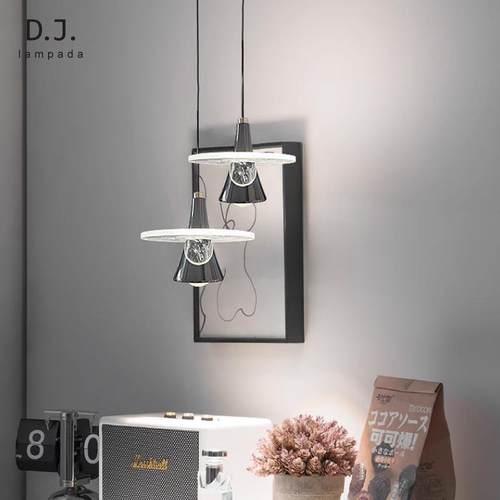 全光谱护眼餐厅吊灯小可升降奶油风智能2024年新款铝材床头小吊灯