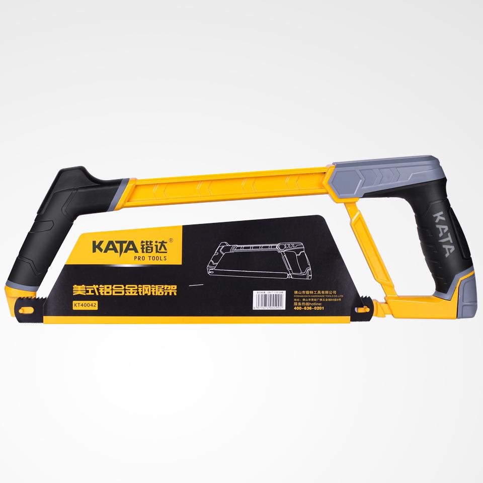 锴达工具铝合金钢锯架12寸方管双面锯条切割角度可调节锯弓手工锯