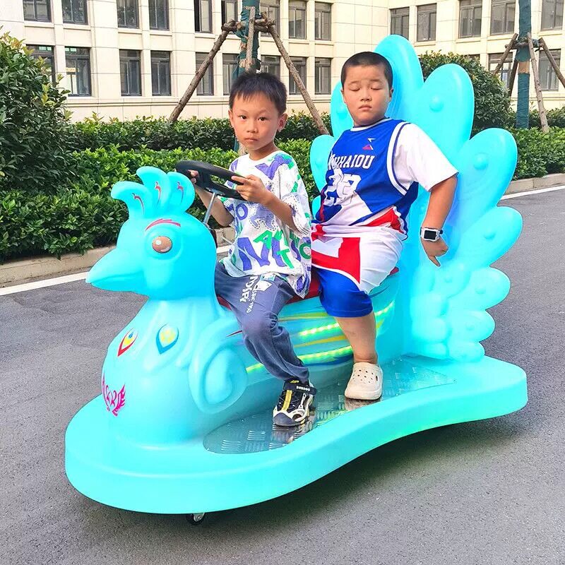 广场儿童双人碰碰车户外摆摊亲子发光游乐设备游乐园商场景区玩具