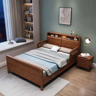批全实木老年人床护理床单人床1米2家用敬老院床1米小床1.35
