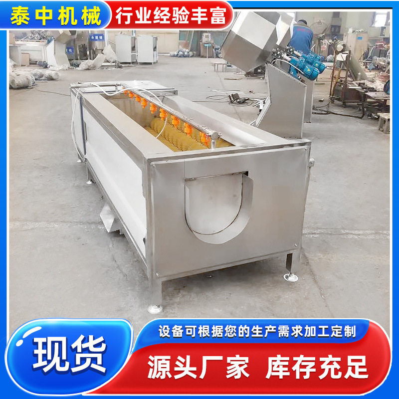 商用大型大姜去皮清机 球根茎叶类清洗 去皮清洗毛刷式清洗机