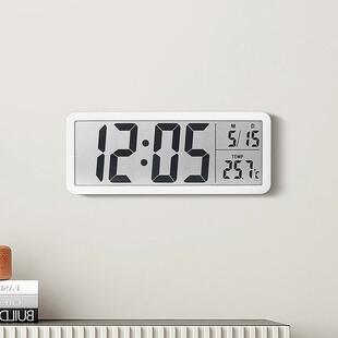 创意简约大屏数字时钟客厅电视柜桌面摆台式温湿度钟挂墙卧室钟表