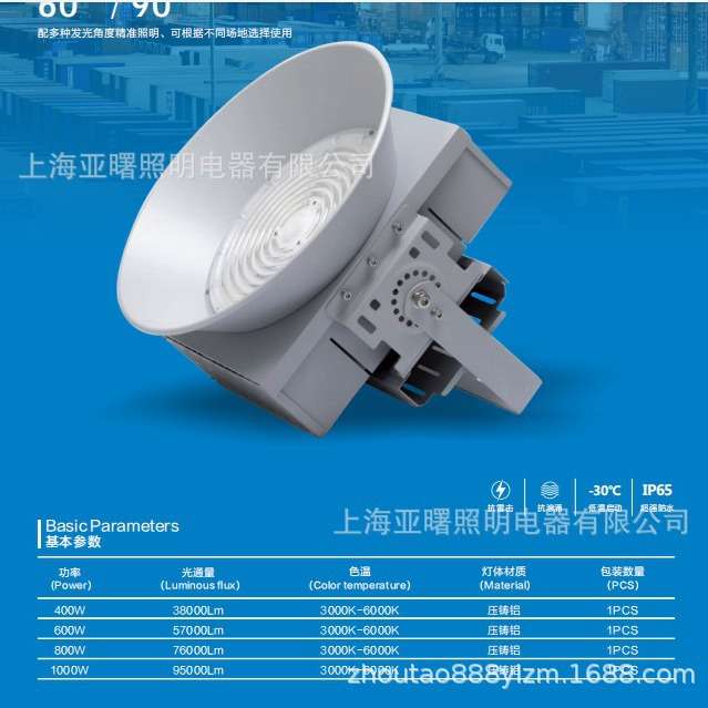 亚明LED塔吊灯ZY701-LED1000W世纪亚明1923灯具400W600W800W1000W
