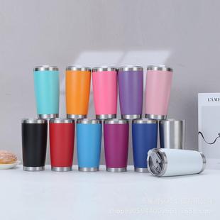 跨境20oz喷塑汽车杯304不锈钢真空保温杯大容量便携冰霸杯车载杯