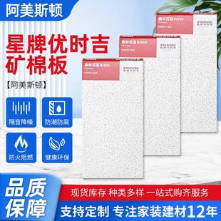 星牌优时吉矿棉板办公室吊顶天花板防火防潮隔音星牌优时吉矿棉板