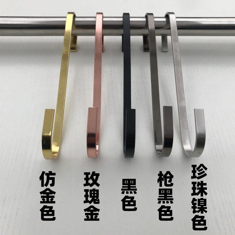 71TX扁钩加长挂钩S钩挂钩大号 服装店挂钩s钩长勾子扁衣钩货架S型