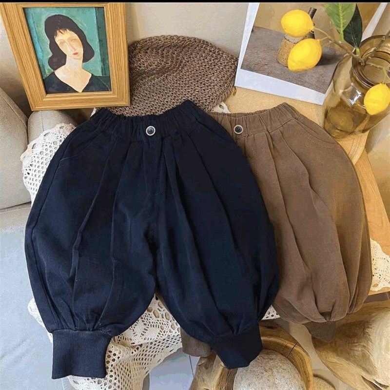 男童秋装裤子2022新款韩版百搭萝卜裤男童女童哈伦裤九分裤长裤,童装/婴儿装/亲子装,裤子,淘宝优惠券,粉丝福利购,淘宝优惠卷