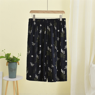 大码 大裤 衩爸爸棉绸家居裤 薄中老年人造棉男士 睡裤 夏季 男装 短裤