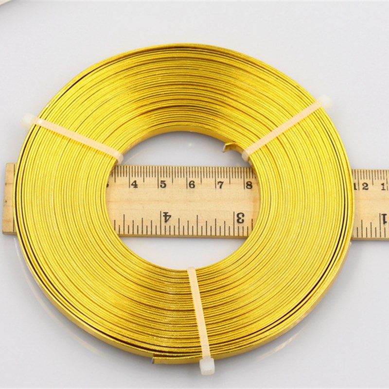 5*1mm氧化彩色扁铝线 纯铝条diy手工创作材料模型制作花园艺设计