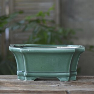 长方形花盆粗陶透气盆金弹子老鸦柿造景盆黄栌发财树罗汉松大陶罐