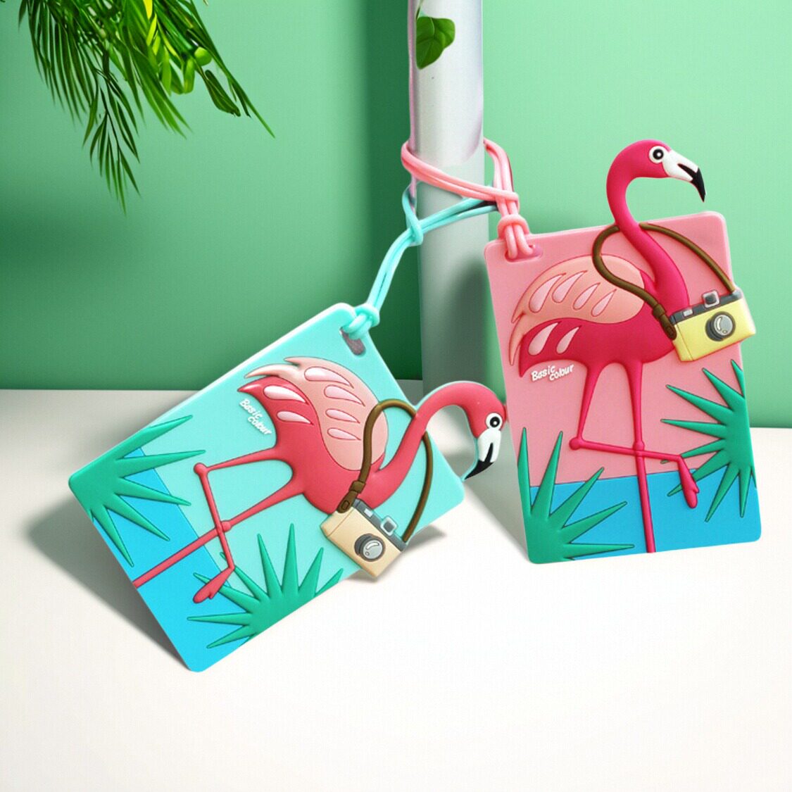 旅行箱吊牌行李牌抖音网红火烈鸟登机牌托运防丢失吊牌卡通行李牌