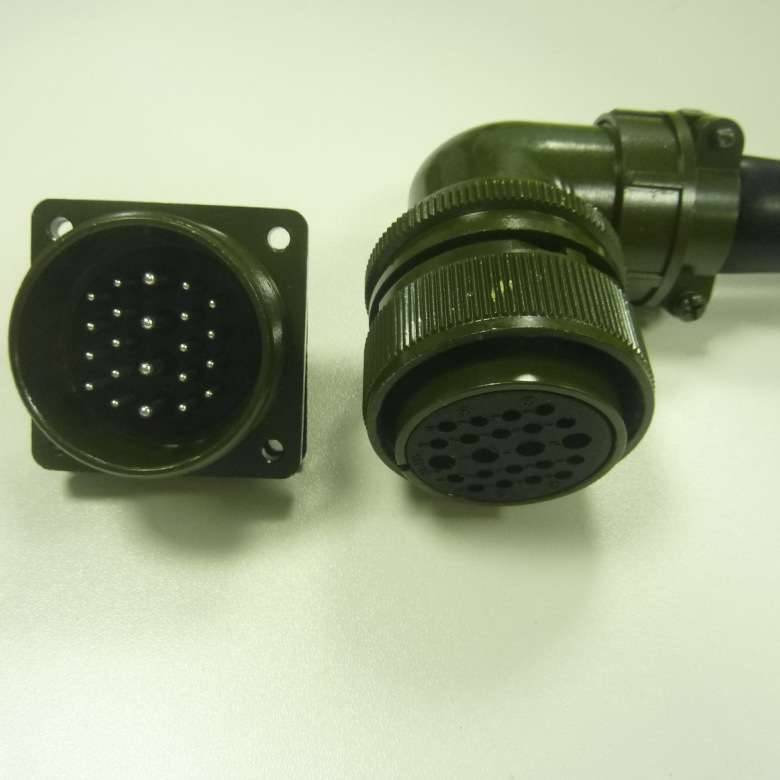 现货供应22芯连接器MS3108A28-11S弯式航空插头-防水接头