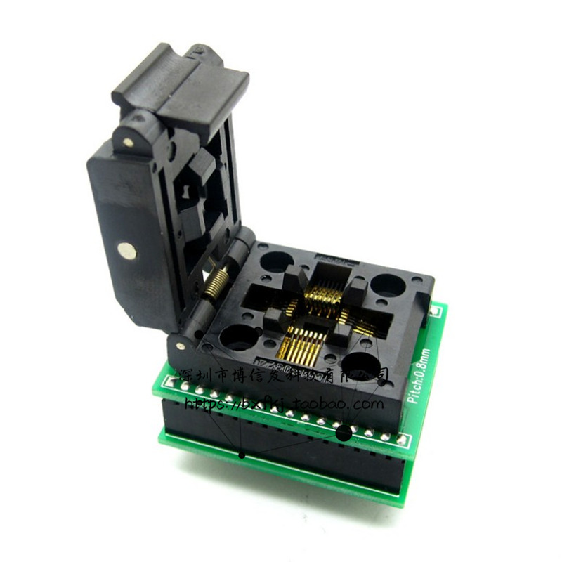 STC LQFP-3l2 烧录座 SA663 7x7 0.8mm 转换座 IC芯片测试座