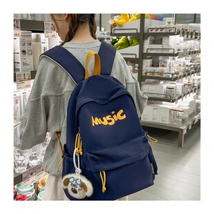 美国高街初中男生书包小学生小众高抬头背包女性大容量减负背包