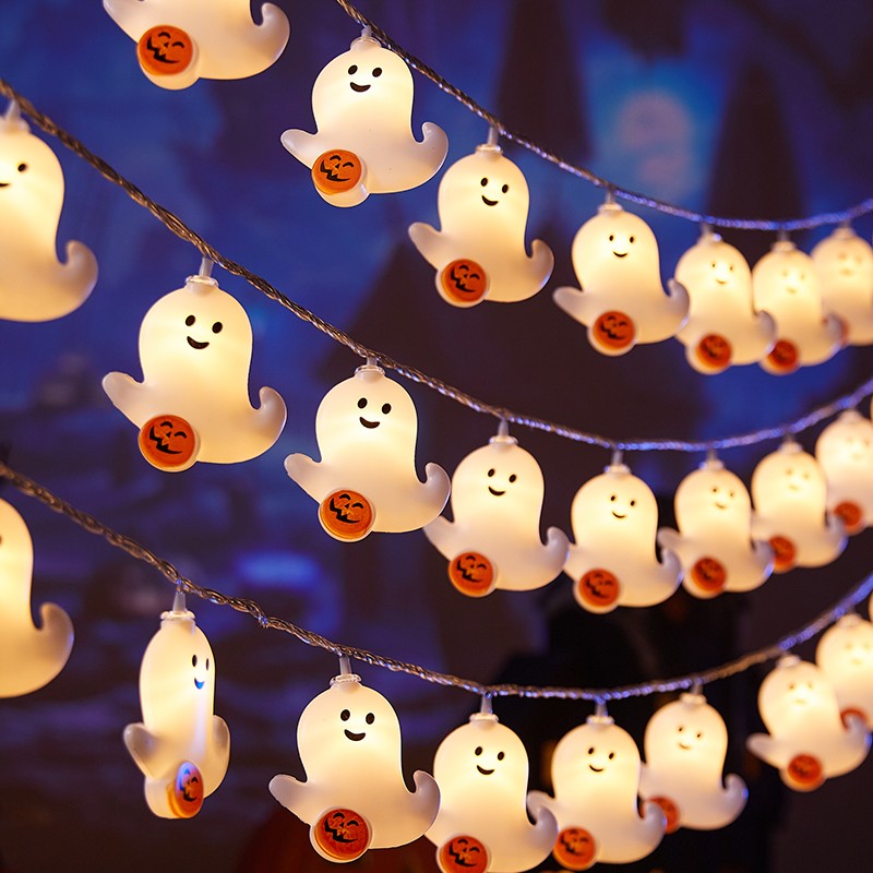 halloween万圣节活动拉旗装饰派对布置拍照道具氛围挂旗幽灵南瓜