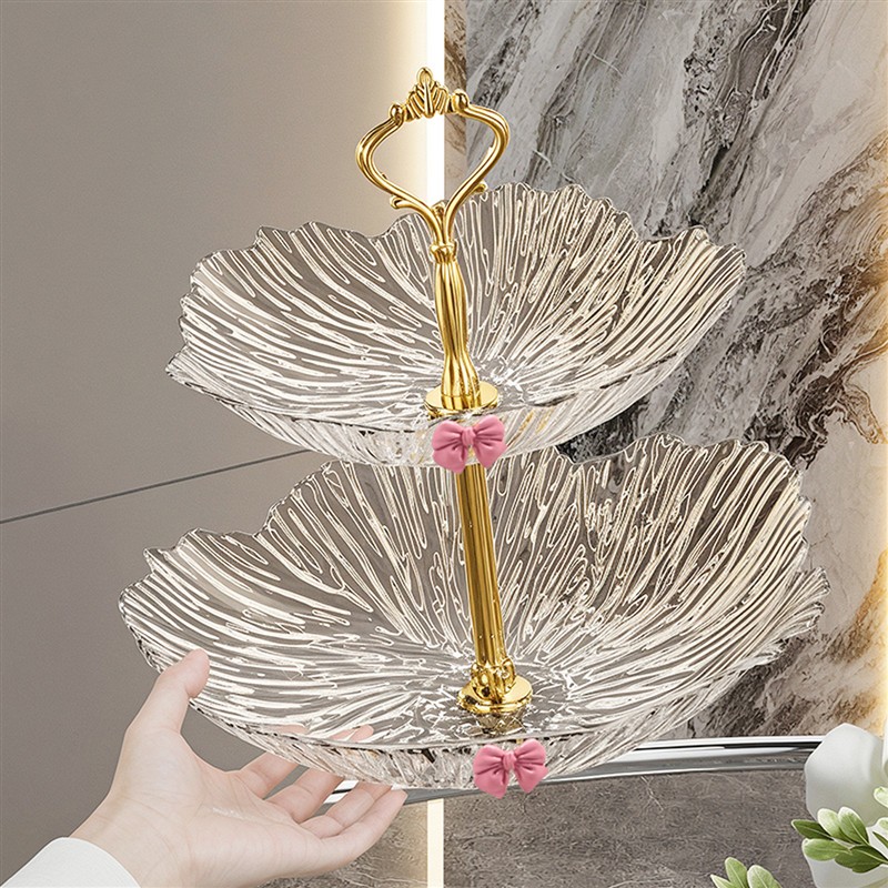 多层果盘轻奢高端家用茶几零食糖果摆放盘子客厅高颜值水果盘摆件