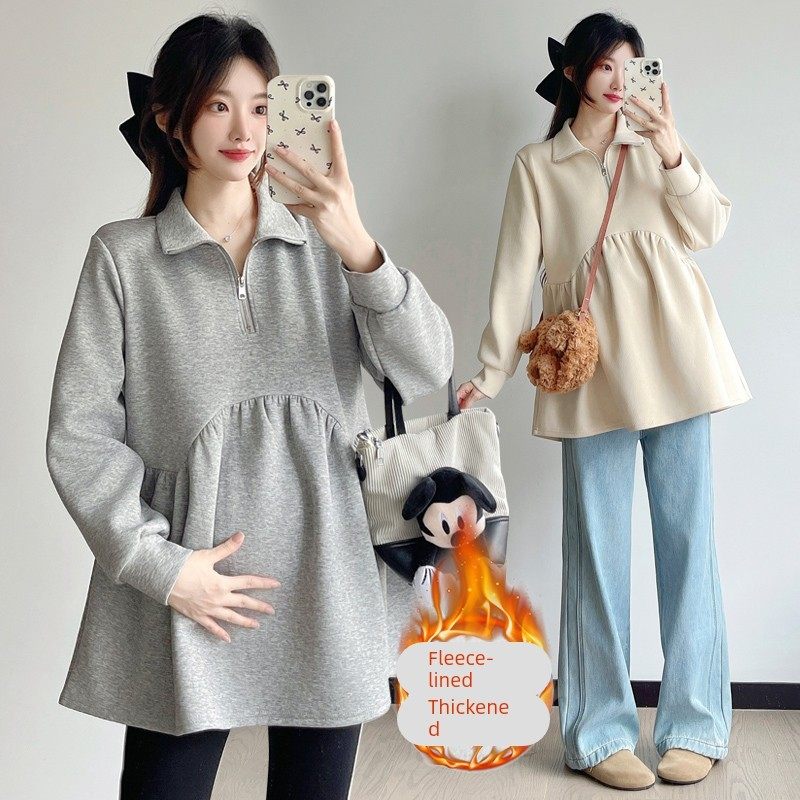 孕妇装秋冬季新款韩版时尚加绒加厚卫衣宽松舒适显瘦减龄娃娃衫女,孕妇装/孕产妇用品/营养,卫衣/绒衫,淘宝优惠券,粉丝福利购,淘宝优惠卷