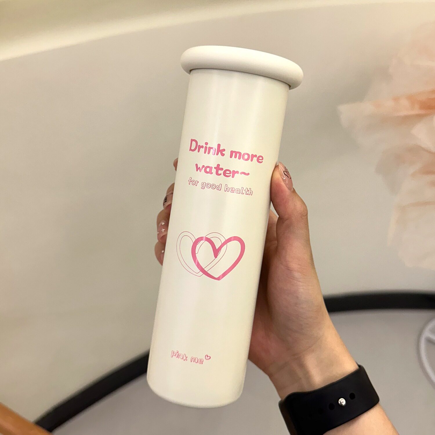 高颜值316不锈钢保温杯简约可爱蘑菇随手杯小巧直身杯学生大口杯