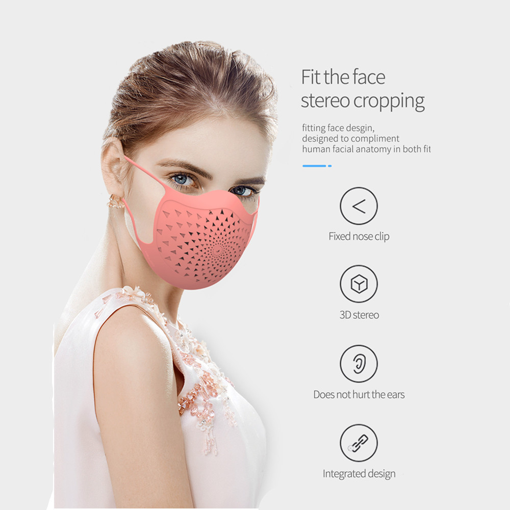 kn95液体硅胶口罩facemask防护面罩可换滤芯用防尘可调节可水洗