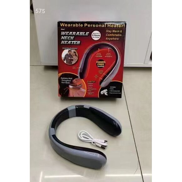 颈部陶瓷加热器 可穿戴式电暖器4挡温度无绳 充电外出加热器