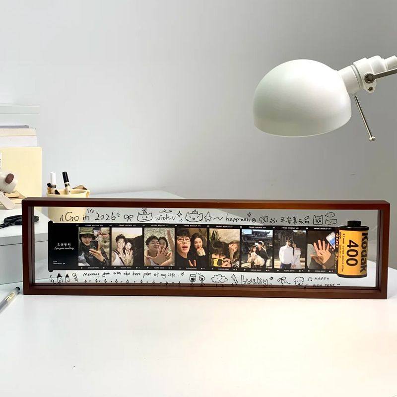 情侣拍立得复古胶卷长条相框氛围布置创意纪念意义木质边框收藏,家居饰品,相框/画框,淘宝优惠券,粉丝福利购,淘宝优惠卷