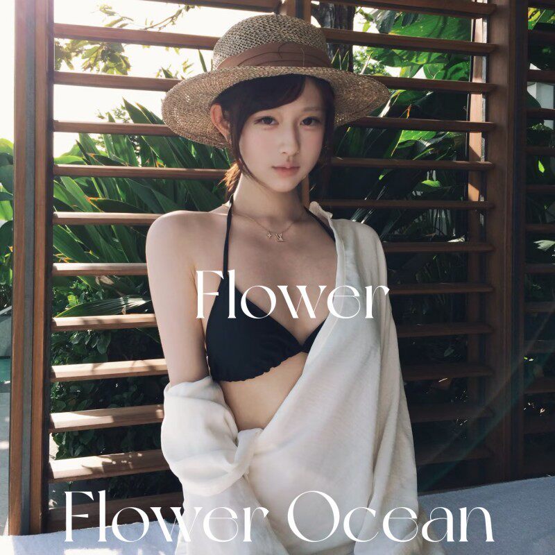 【慵懒假日】高级感长袖衬衫泳衣性感遮肉bikini三件套海边度假风