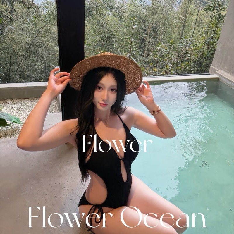 【黑桃A】性感黑色高级连体泳衣绑带泡温泉海边度假女款2026新款