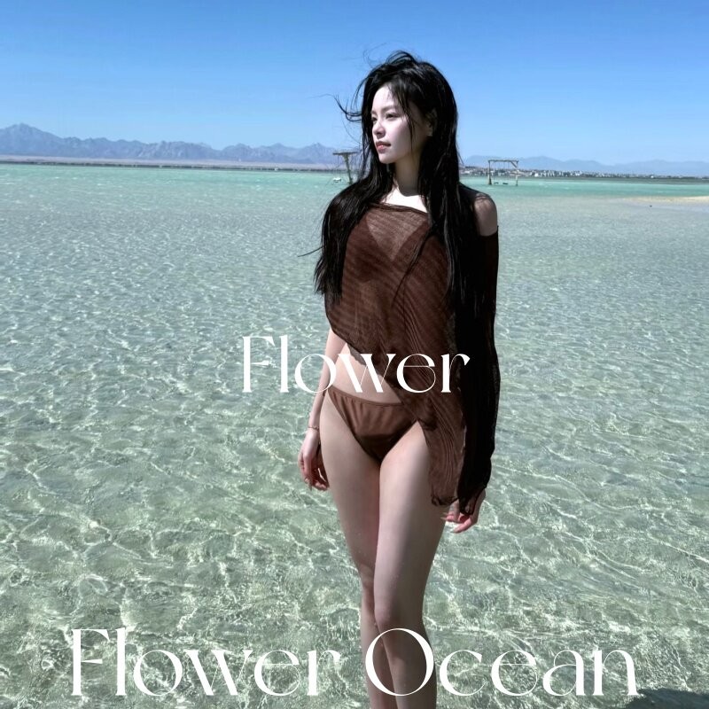 【摩卡棕】美拉德慵懒高级感ins风三件套温泉海边度假分体式泳衣