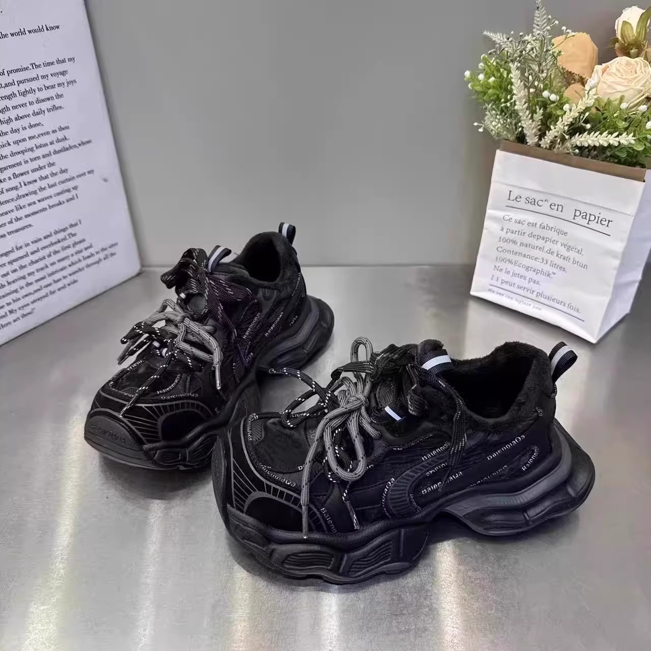 老爹鞋ins厚底松糕真皮运动鞋