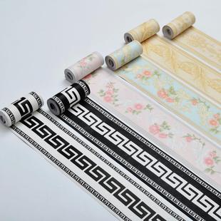 跨境自粘墙贴3d立体腰线浴室卫生间厨房装 饰线条防水墙贴顶角线