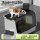 猫沙盆大型猫防外溅半封闭式 巨型猫砂盆超大号猫厕所全封闭防臭