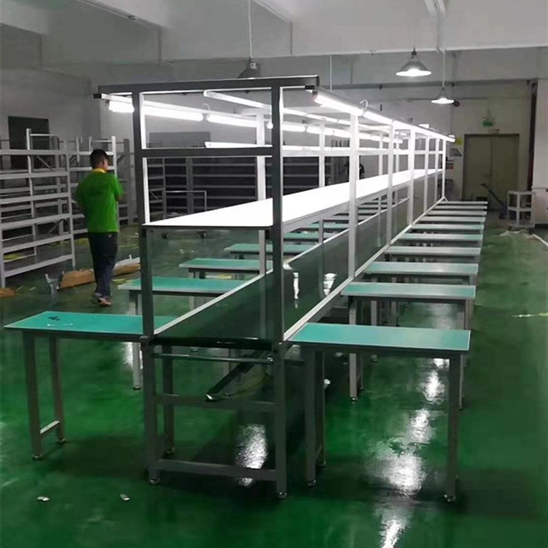 流水线工作台车间k装配打包装拉线生产线传送带输送带铝型材输送