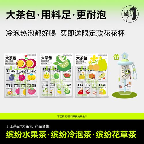 丁工茶记茶包冷泡茶养生茶茶包独立小包装果茶水果茶包组合送杯子
