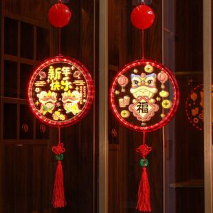直销新年发光福字挂灯新春led装 新款 饰彩灯过年福字春节布置用品