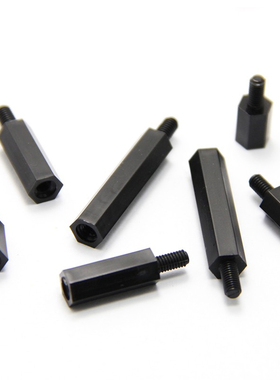 M3黑色尼龙柱螺丝塑料单头六角隔离柱*x5x6x8x10x12x20x30x50+6mm