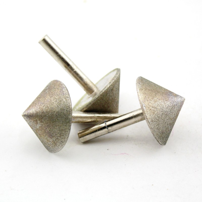 金刚石伞形磨头倒角90度120度150度磨边玻璃瓷砖铣孔器电镀金刚砂