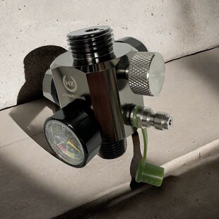 升级款合金快速排气恒压阀v减压阀一体外调双表双开关养鱼供氧