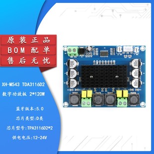 120W大功率双声道音频放大器模块 M543 TDA3116D2数字功放板