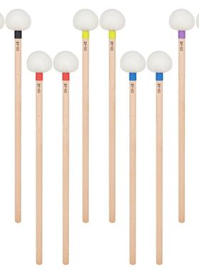 木杆白色毛毡头定音鼓槌枫木鼓槌行进鼓大军鼓鼓锤鼓棒打击乐配件
