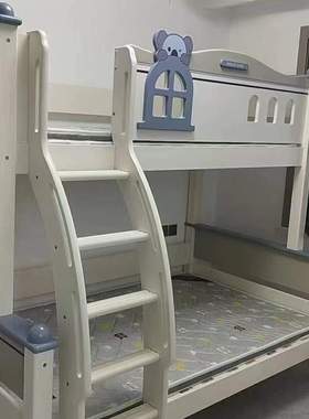白色实木上下床现代简约上下铺双层床小户型儿童床多功能子母床