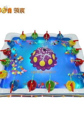 钓鱼池game machine16人水母钓鱼机儿童游乐场投币钓鱼游戏机