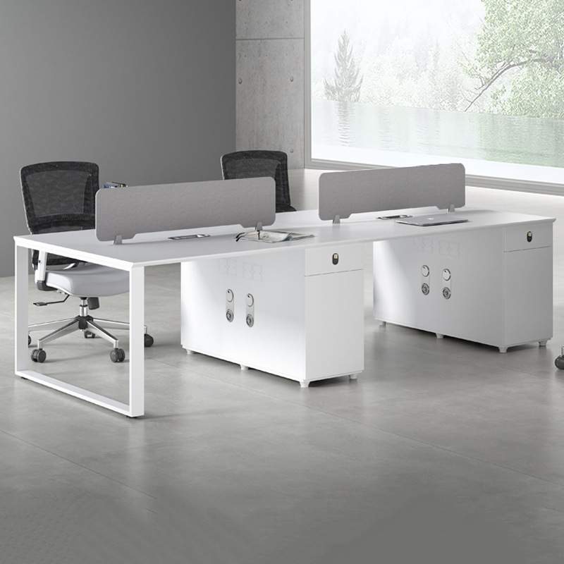 E0职员办公桌简约现代六4人位6卡座双工位办公室家具四员工桌子