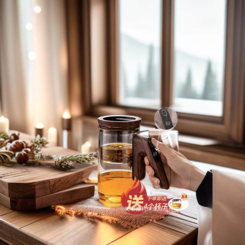 顶壶茶水分离智能泡茶壶高硼硅玻璃飘逸杯胡桃木把自动泡茶神器家,畜牧/养殖物资,畜牧/养殖器械,淘宝优惠券,粉丝福利购,淘宝优惠卷