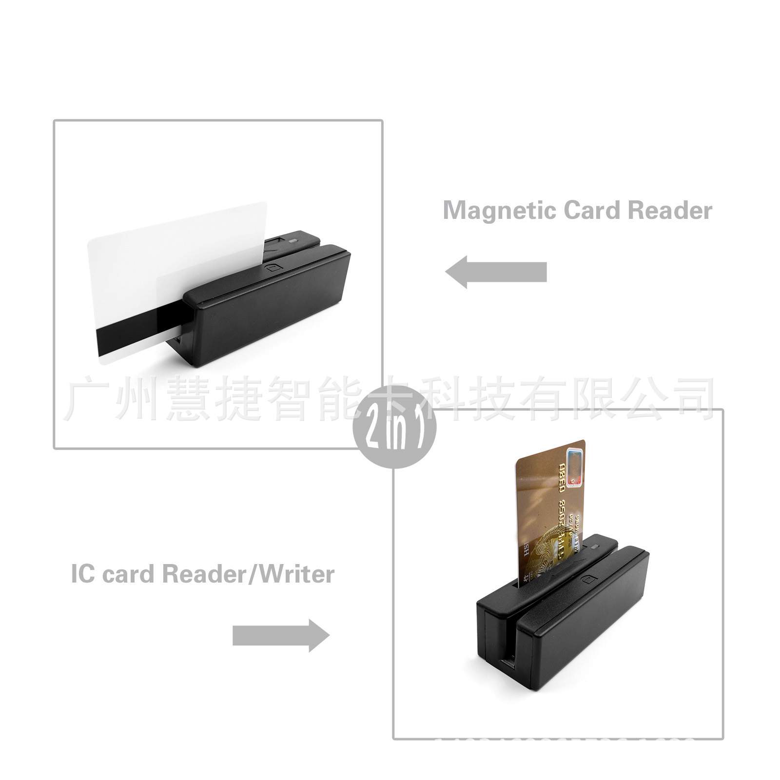 价直销磁卡读卡器加接触式IC卡读写器二合一卡刷卡器价格优惠