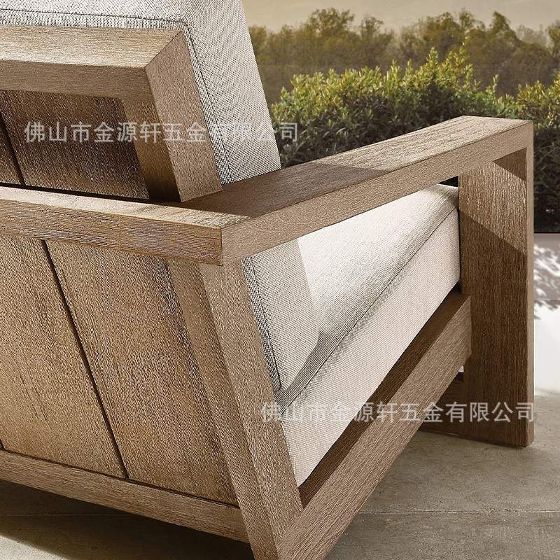 别墅户外院子缅甸柚木沙发庭院室外休闲休闲沙发防水防晒实木椅子