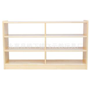 幼儿园原木柜子玩具架，樟子松儿童收纳柜书包柜储物书架实木书柜