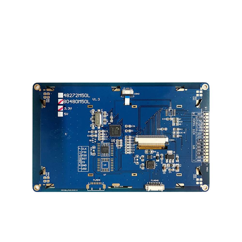 5寸 UART串口屏800*480LCD液晶屏65K彩色高清触摸串口显示屏