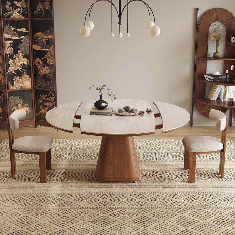 实木方变圆两用洞石岩板伸缩餐桌现代简约家用小户型可折叠餐桌椅,鲜花速递/花卉仿真/绿植园艺,割草机/草坪机,淘宝优惠券,粉丝福利购,淘宝优惠卷