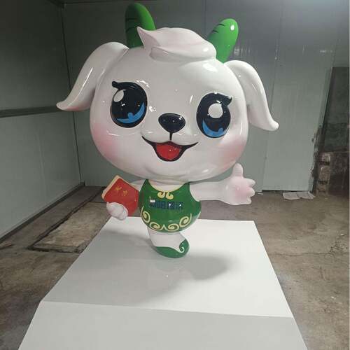 玻璃钢雕塑圆雕室外店铺大型摆件门口迎宾卡通动物人物公仔
