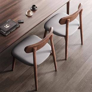 实木餐桌椅子靠背椅家用餐椅原木休闲餐厅吃饭中式茶椅书桌椅凳子